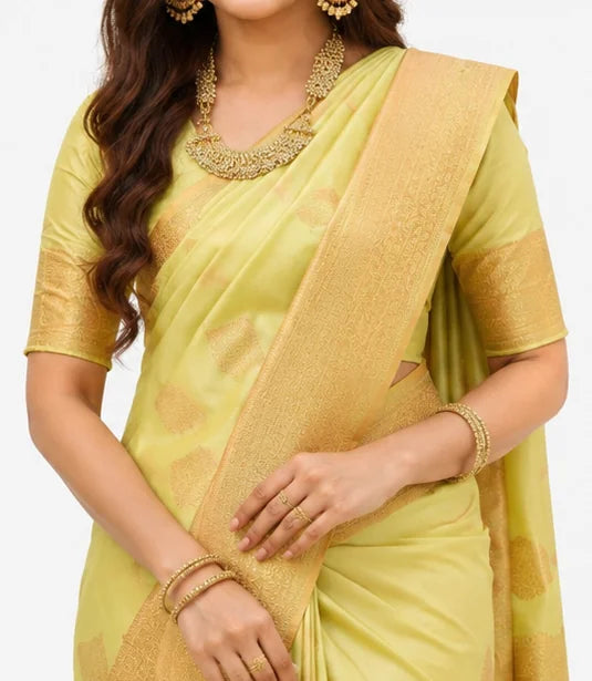 Indian Silk Saree for Women – Soft Lichi Silk Jacquard Saree