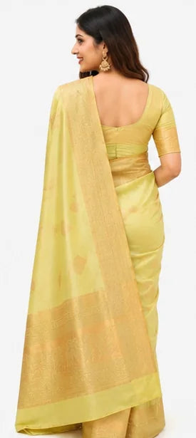 Indian Silk Saree for Women – Soft Lichi Silk Jacquard Saree