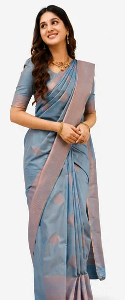 Indian Silk Saree for Women – Soft Lichi Silk Jacquard Saree (Copy)