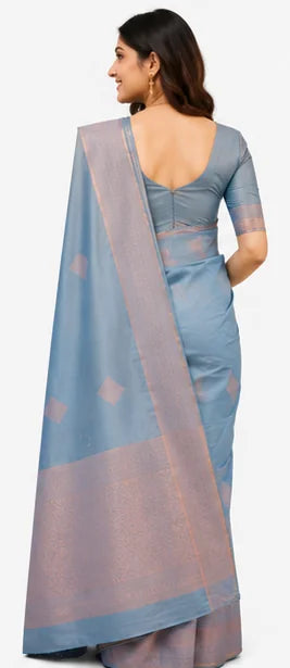 Indian Silk Saree for Women – Soft Lichi Silk Jacquard Saree (Copy)