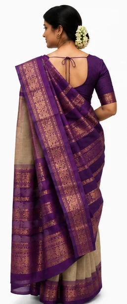 Indian Silk Saree for Women – Soft Lichi Silk Jacquard Saree