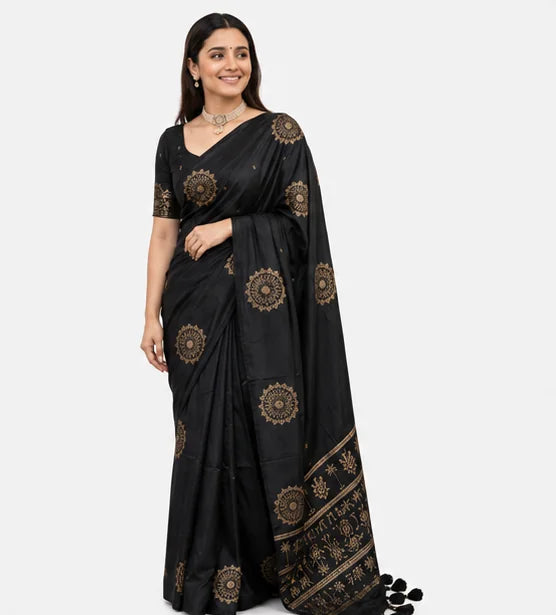 Soft Lichi Silk Jacquard Saree for Women – Elegant Traditional Indian Saree (Copy)