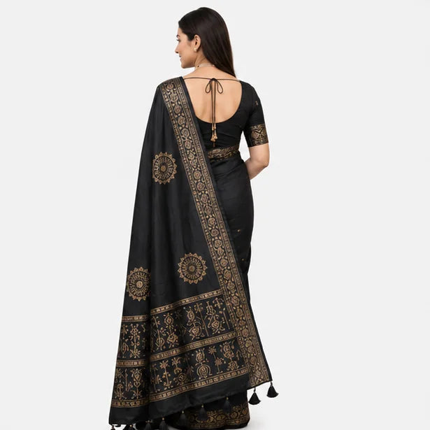 Soft Lichi Silk Jacquard Saree for Women – Elegant Traditional Indian Saree (Copy)