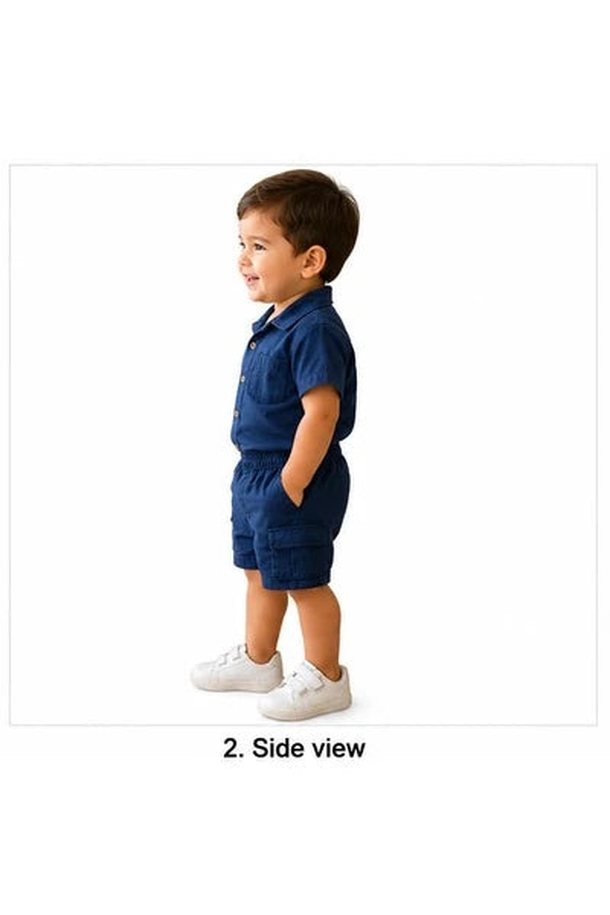 Baby Boys Two Piece Buttoned Shirt & Shorts Set