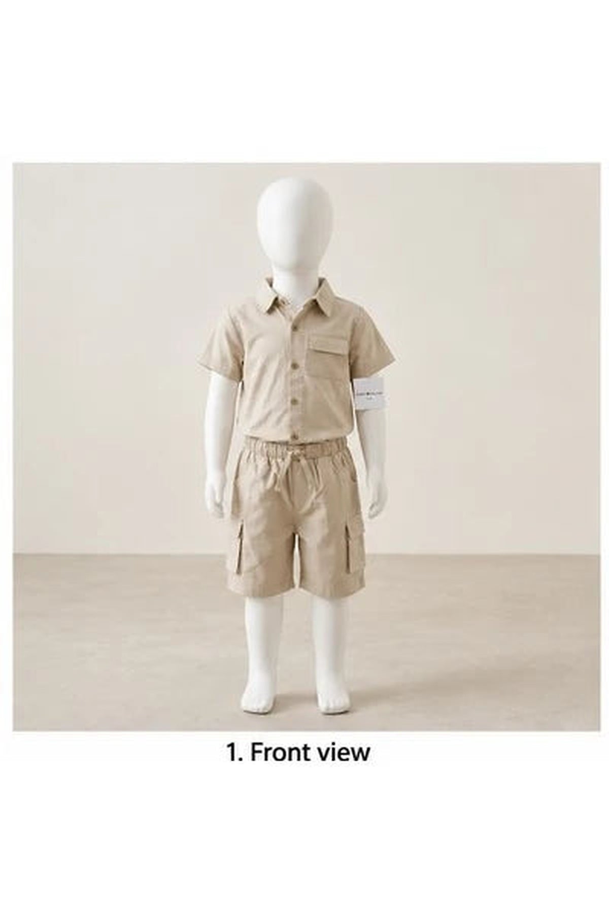Baby Boys Two Piece Buttoned Shirt & Shorts Set