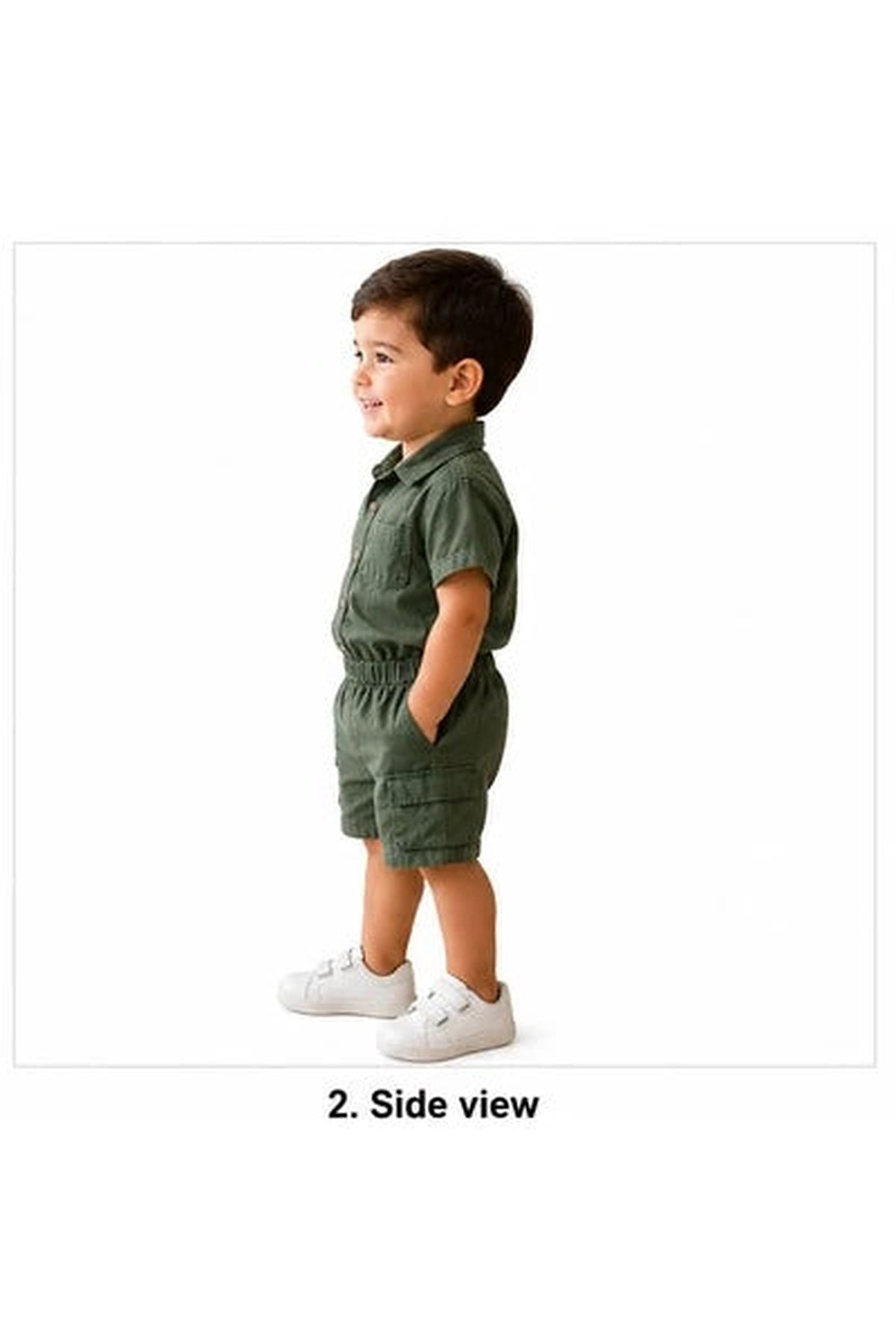 Baby Boys Two Piece Buttoned Shirt & Shorts Set