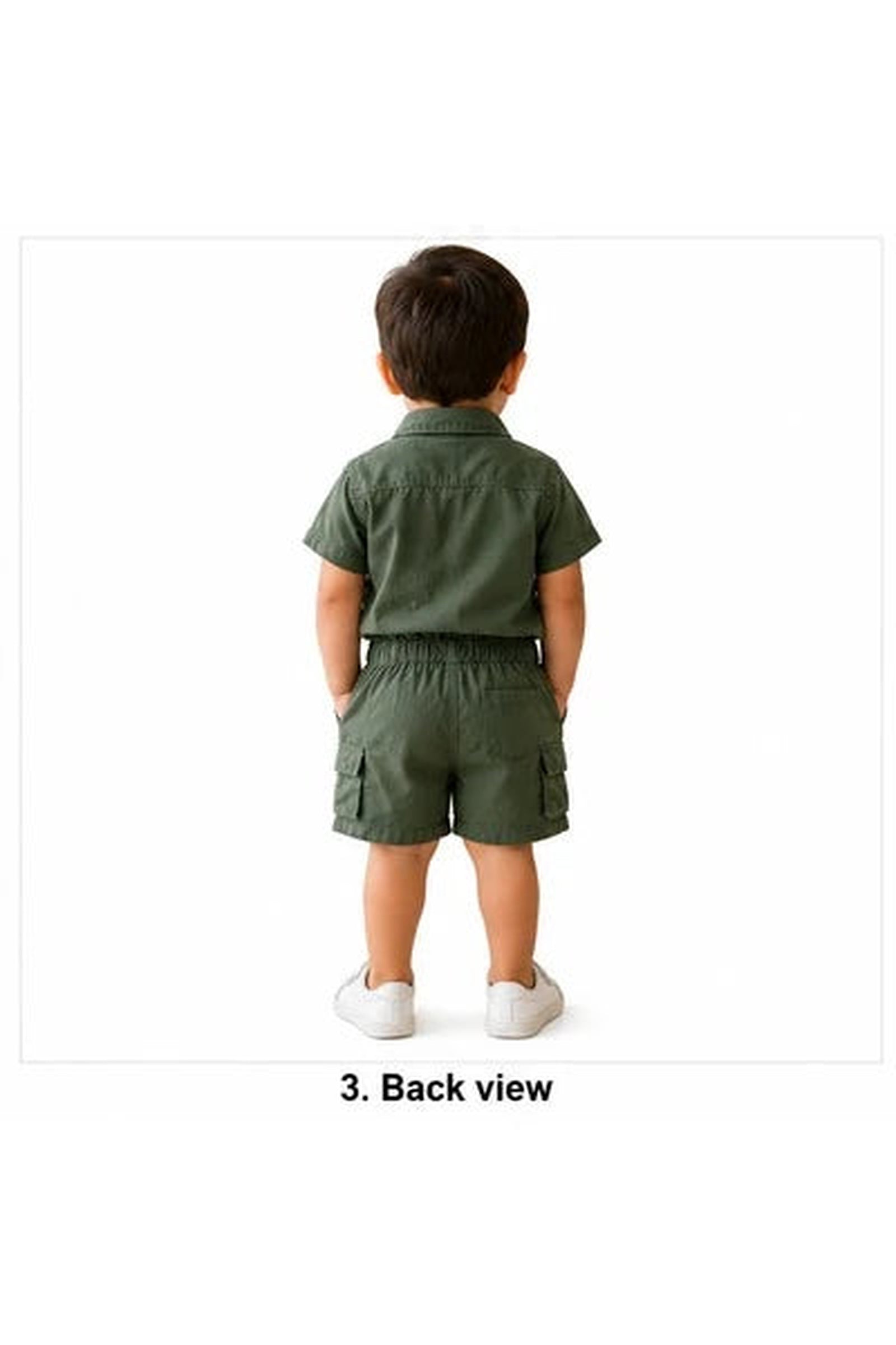 Baby Boys Two Piece Buttoned Shirt & Shorts Set
