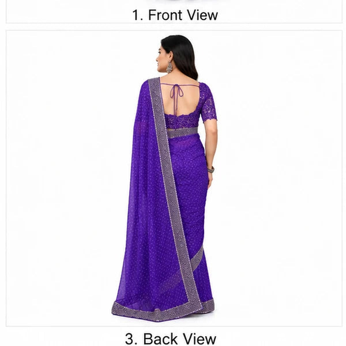 Georgette Bandhani Printed Saree