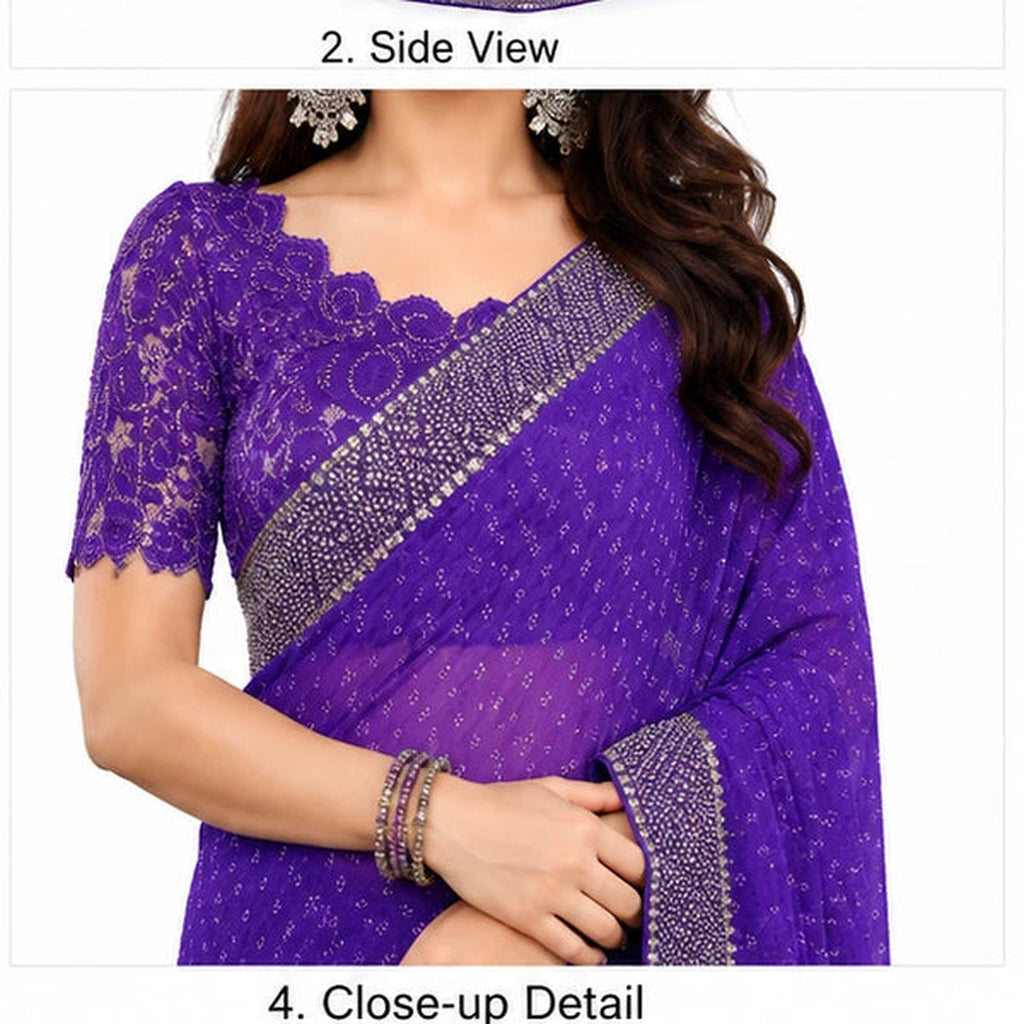 Georgette Bandhani Printed Saree