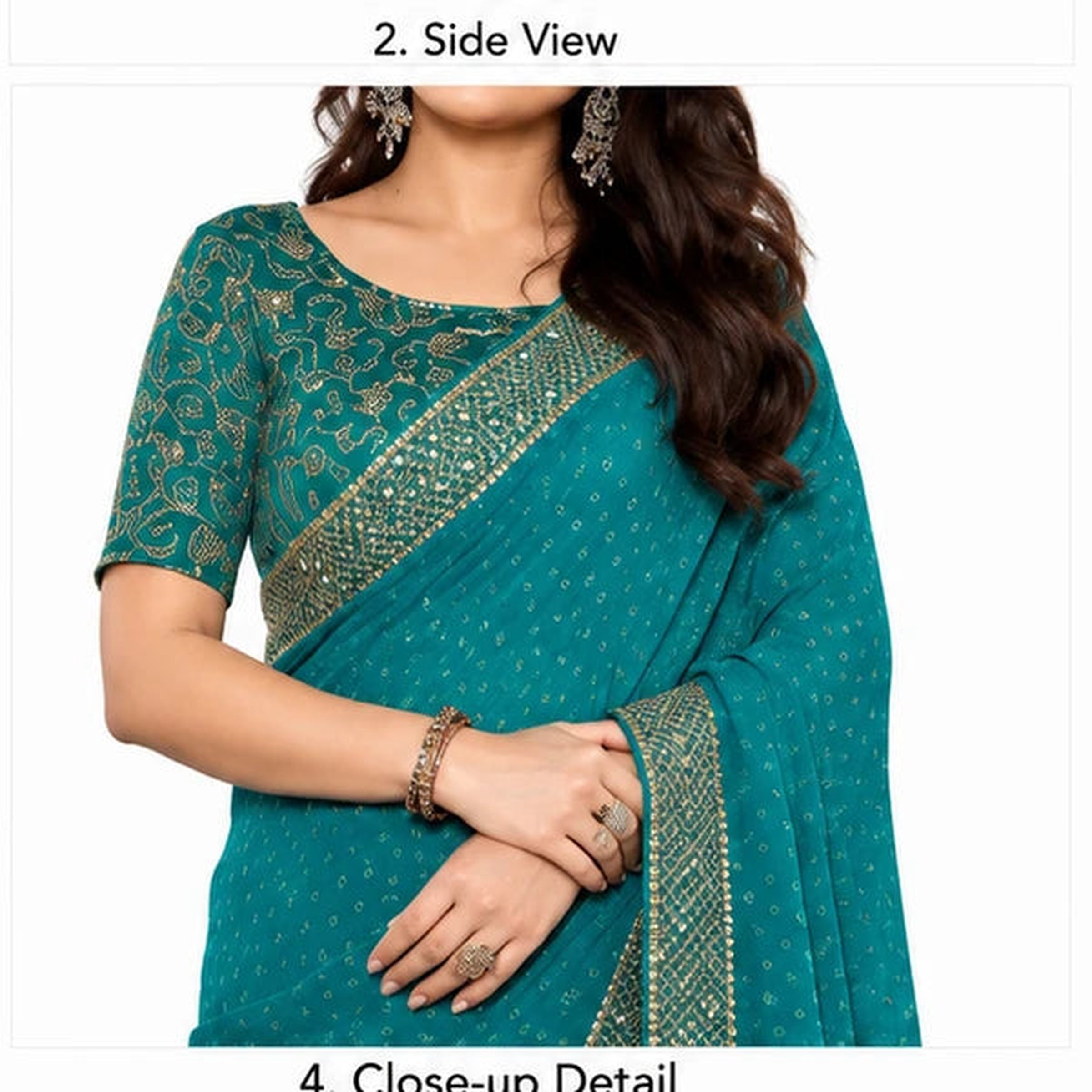 Georgette Bandhani Printed Saree
