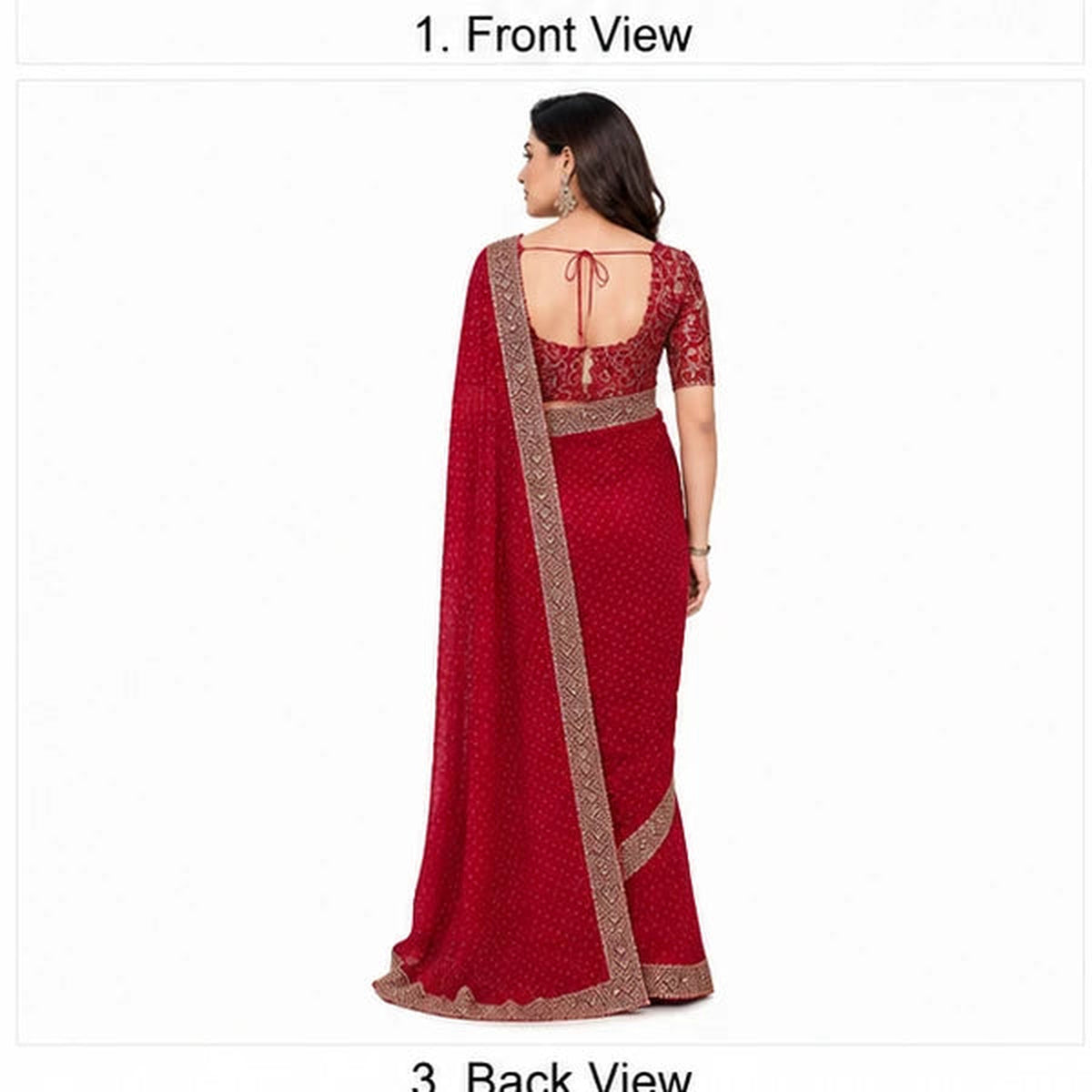 Georgette Bandhani Printed Saree