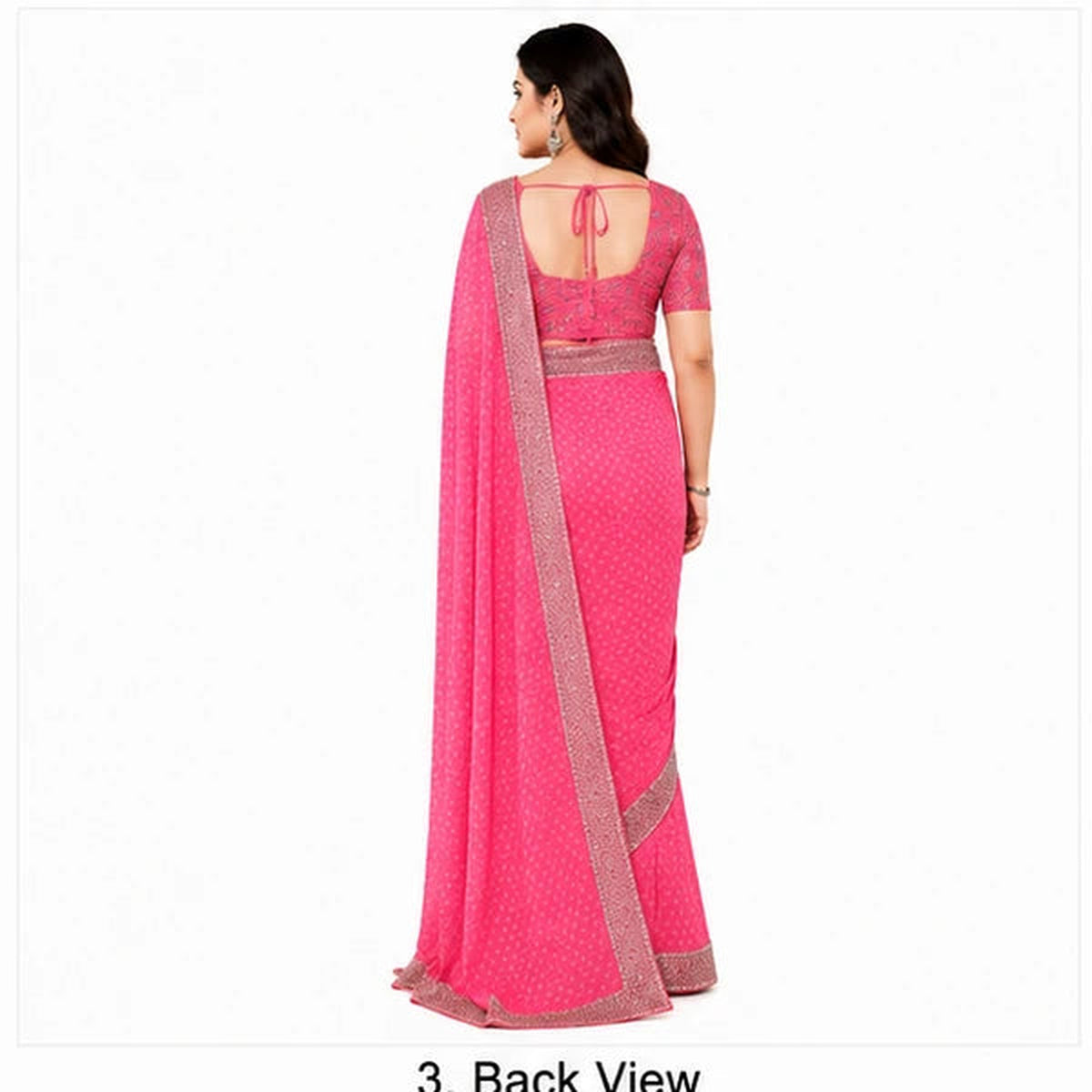 Georgette Bandhani Printed Saree