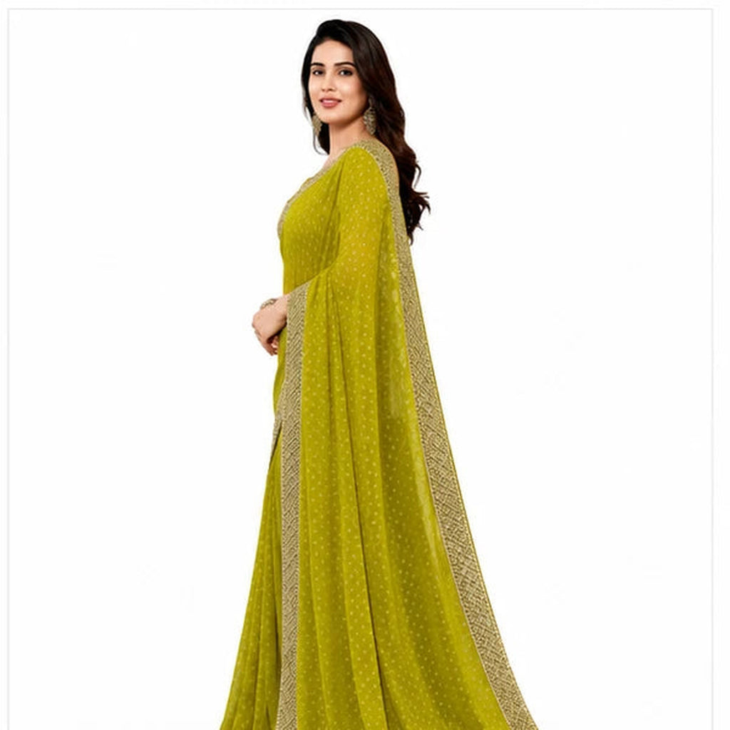 Georgette Bandhani Printed Saree