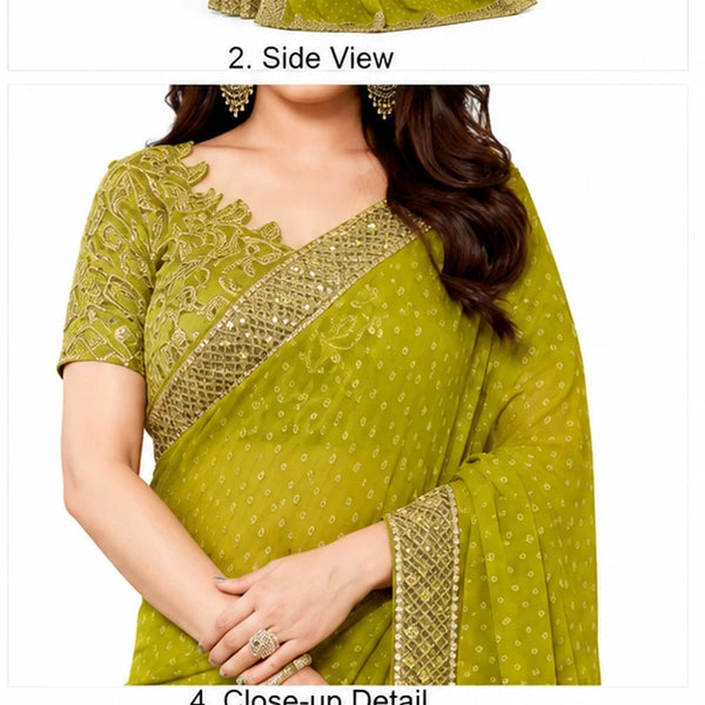 Georgette Bandhani Printed Saree