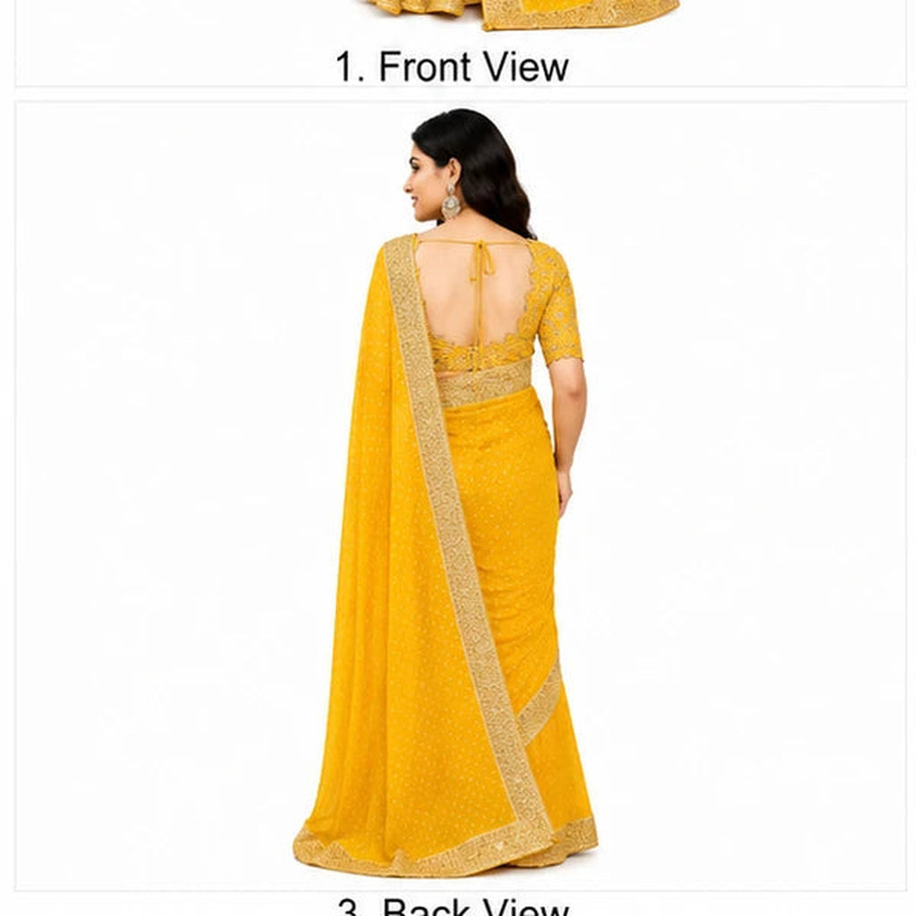 Georgette Bandhani Printed Saree
