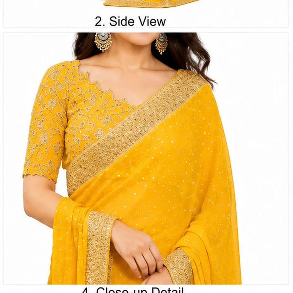 Georgette Bandhani Printed Saree