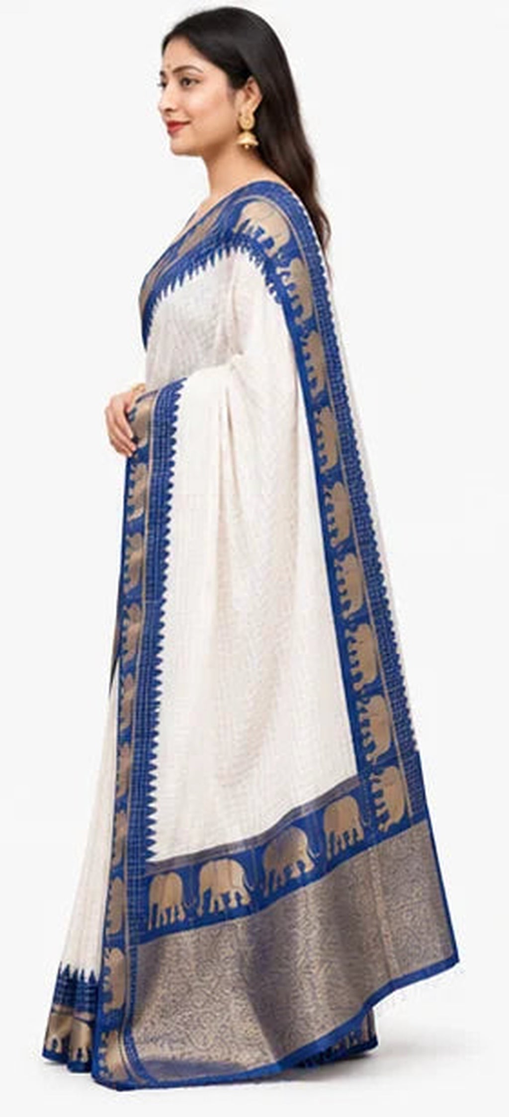 Indian Lichi Silk Saree for Women – Jacquard Work Saree