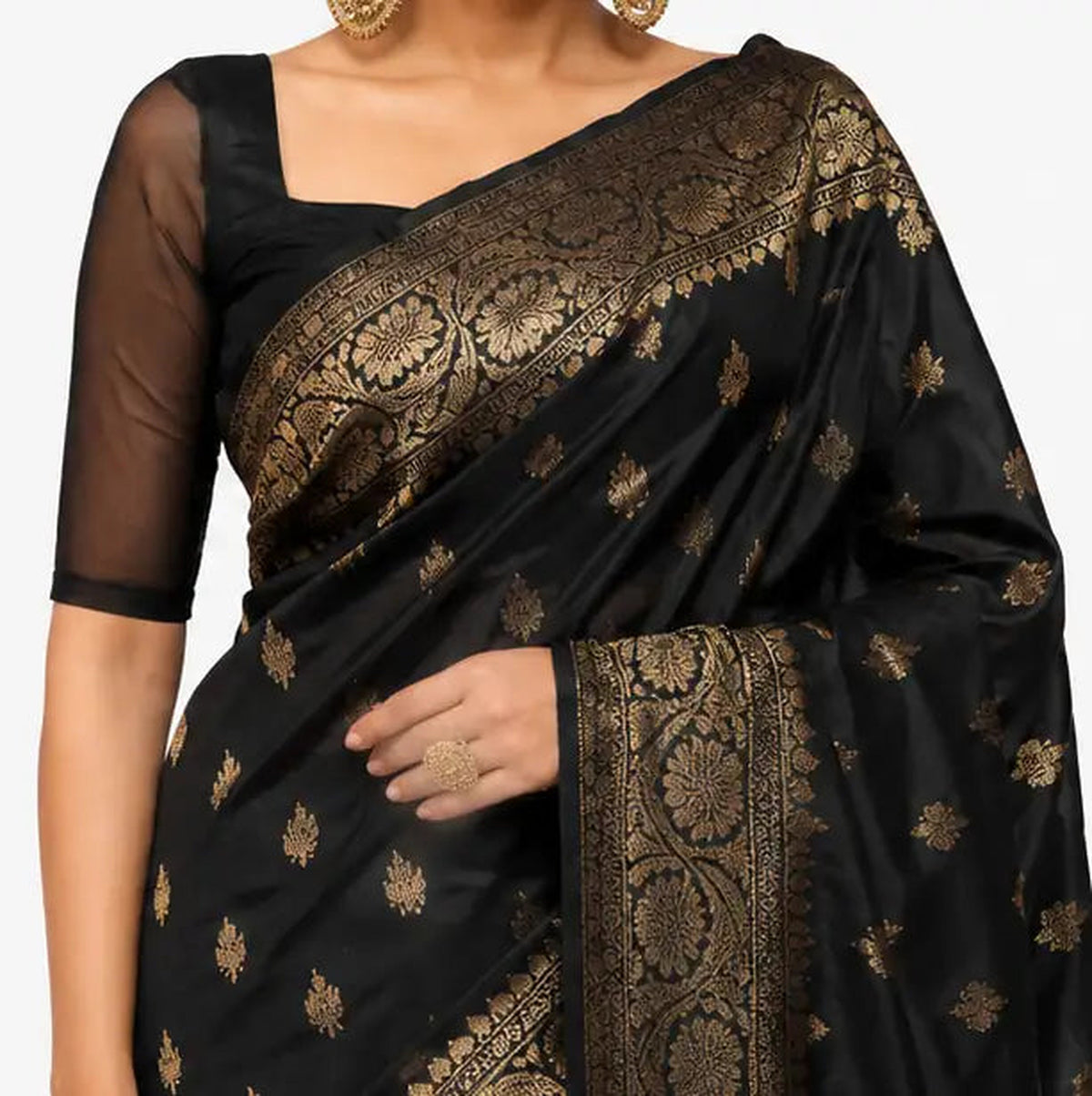 Indian Silk Saree for Women – Soft Lichi Silk Jacquard Saree