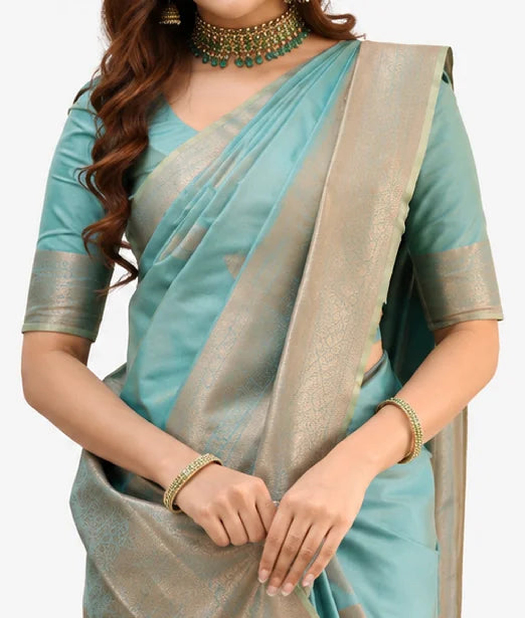 Indian Silk Saree for Women – Soft Lichi Silk Jacquard Saree