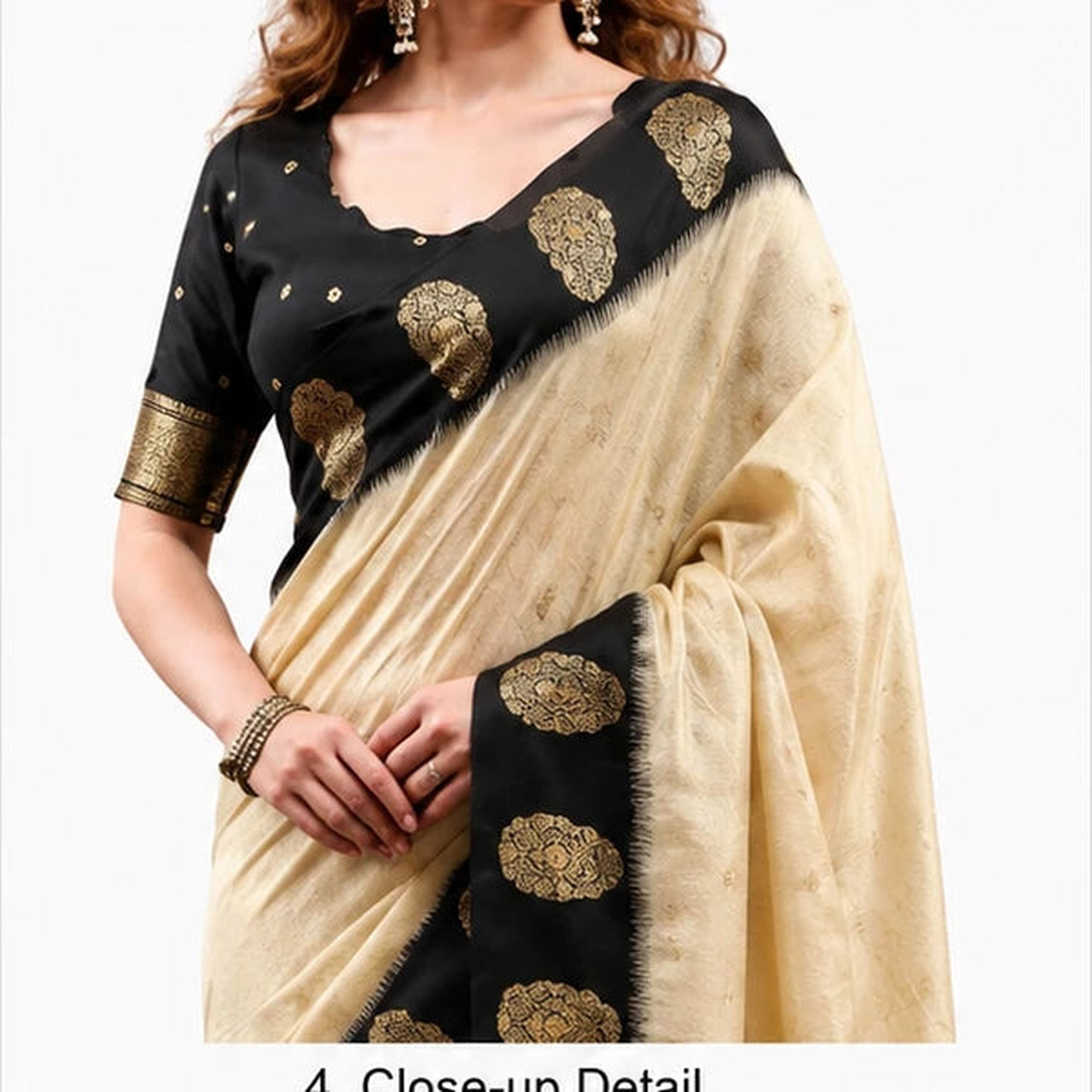 Poly Cotton Zari Weaving Saree Collection