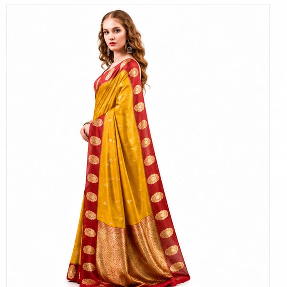 Poly Cotton Zari Weaving Saree Collection