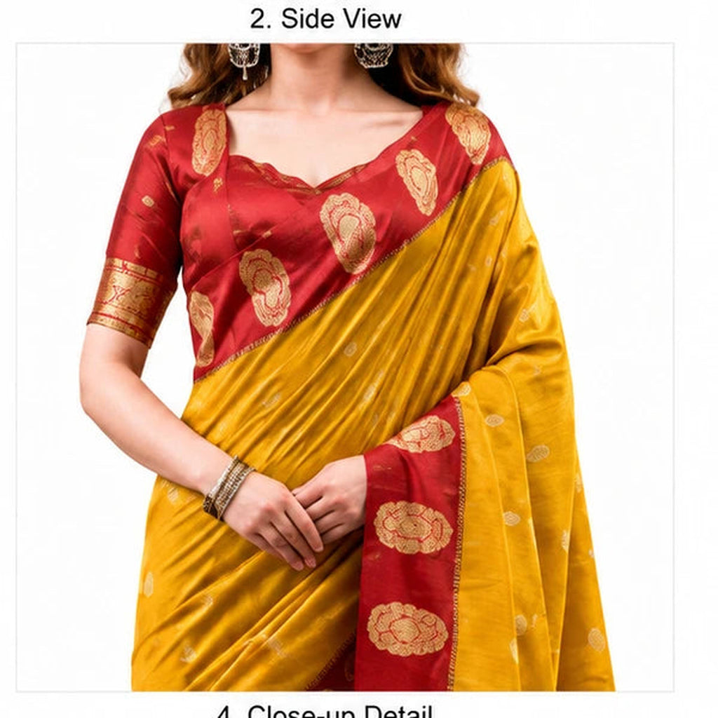 Poly Cotton Zari Weaving Saree Collection