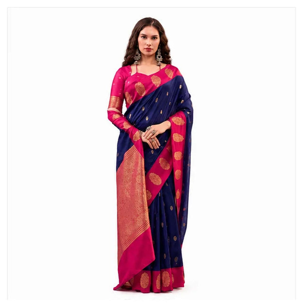 Poly Cotton Zari Weaving Saree Collection