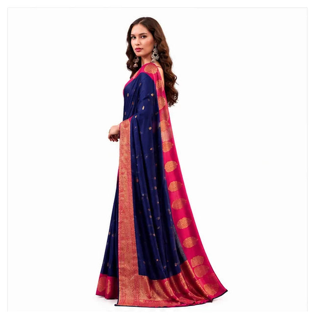 Poly Cotton Zari Weaving Saree Collection