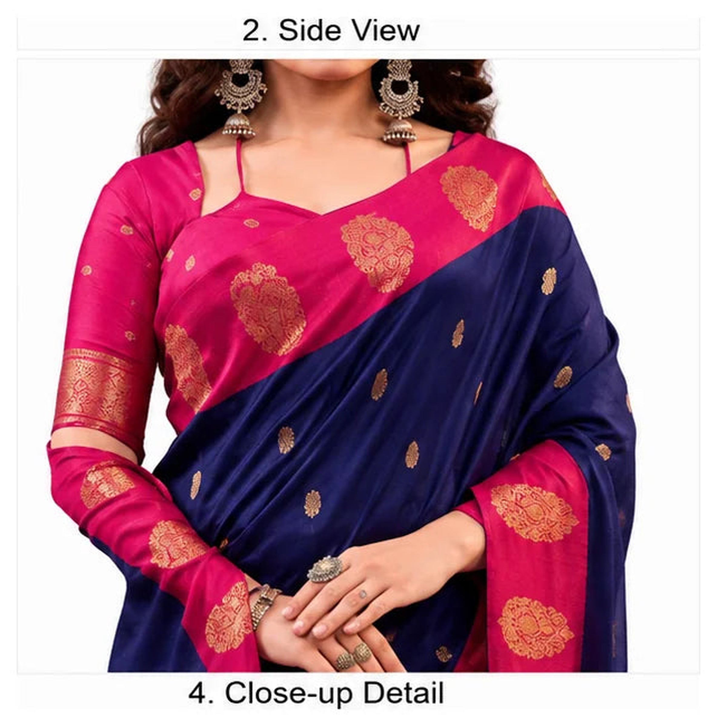Poly Cotton Zari Weaving Saree Collection