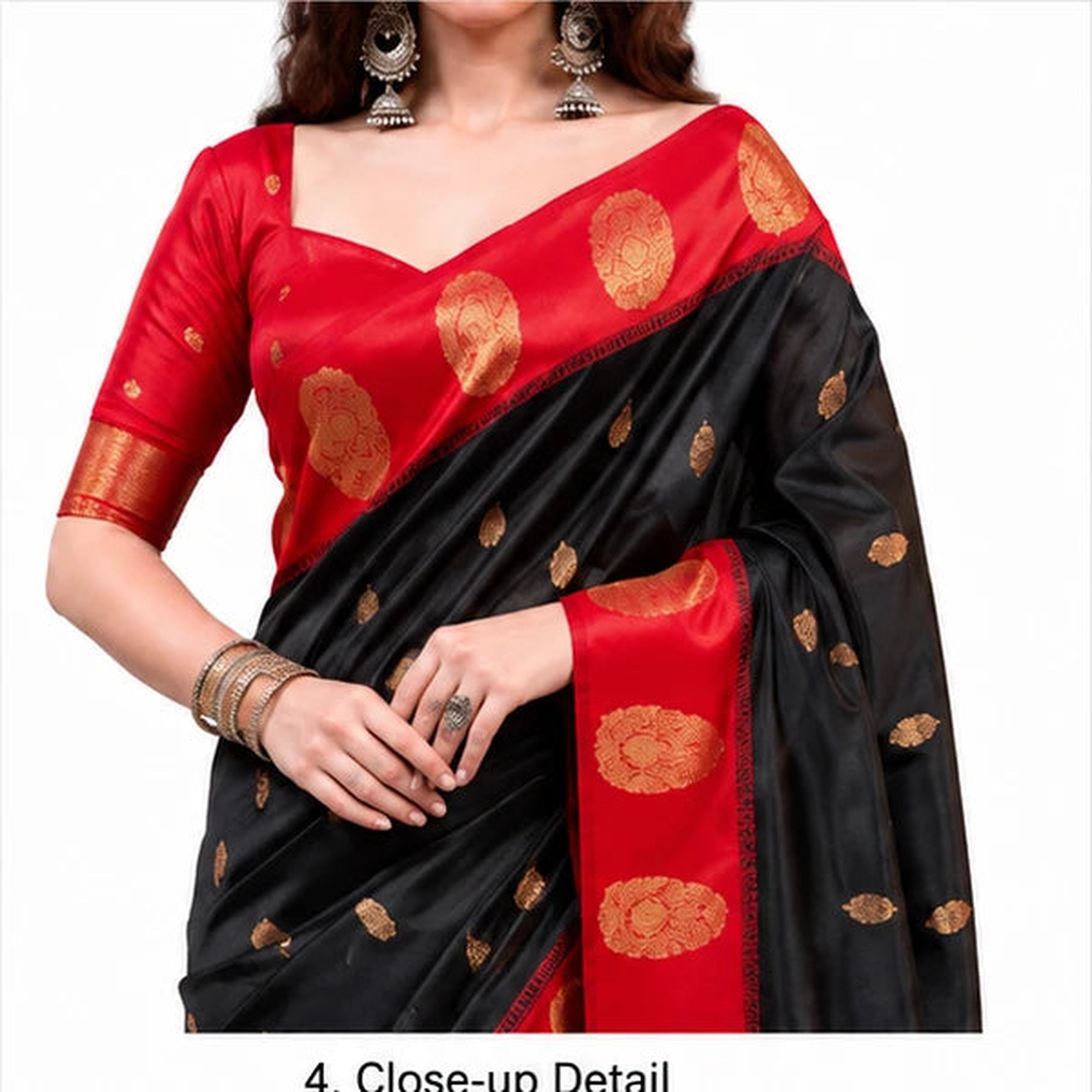 Poly Cotton Zari Weaving Saree Collection