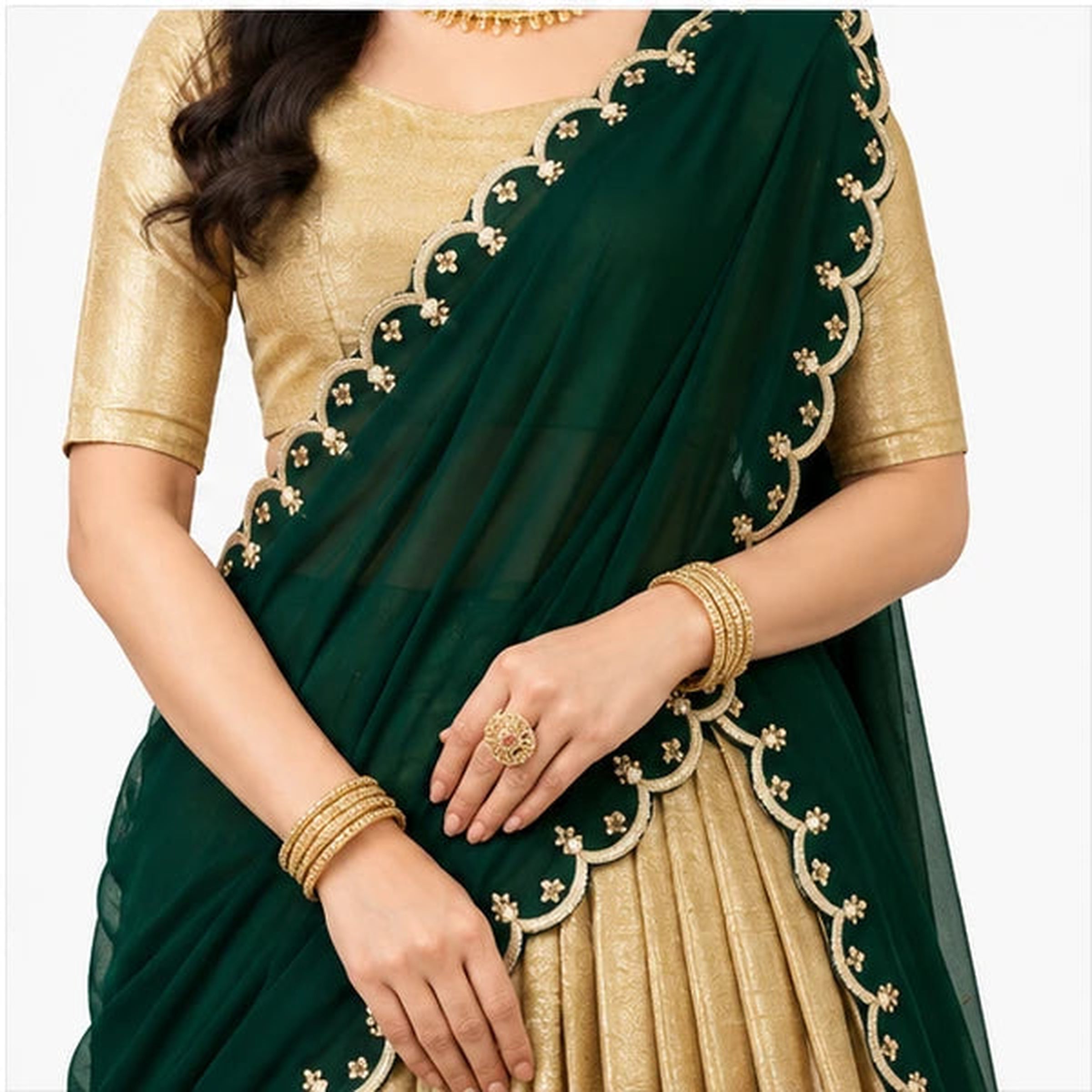 Poly Cotton Zari Weaving Traditional Lehenga Choli Collection