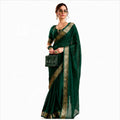 Poly Shimmer Zari Weaving Saree