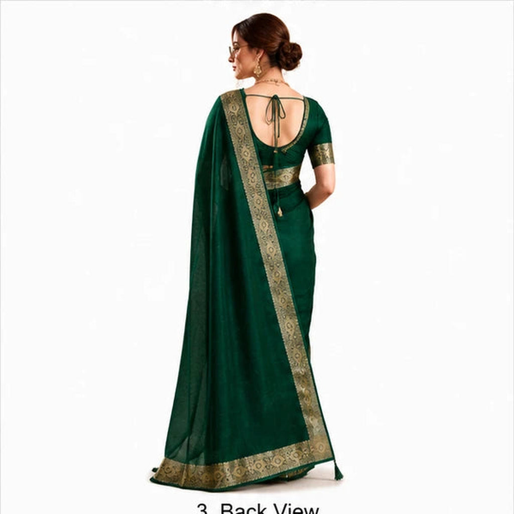 Poly Shimmer Zari Weaving Saree