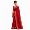 Poly Shimmer Zari Weaving Saree