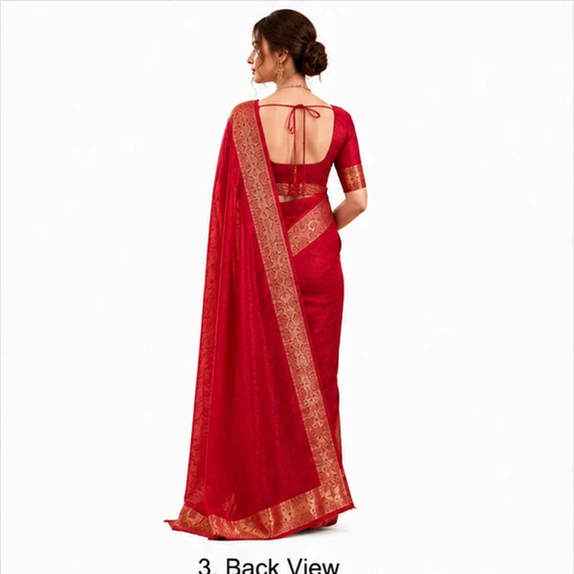 Poly Shimmer Zari Weaving Saree