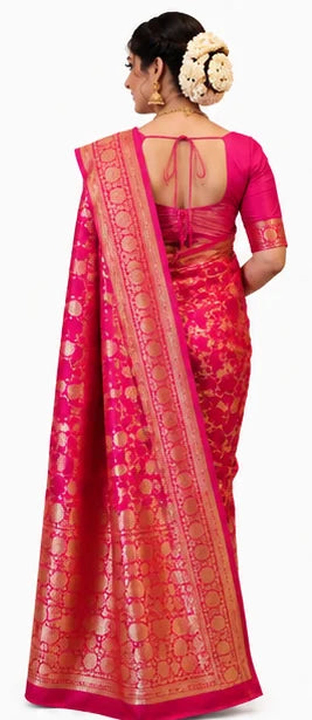Soft Lichi Silk Saree for Women – Elegant Jacquard Saree with Blouse