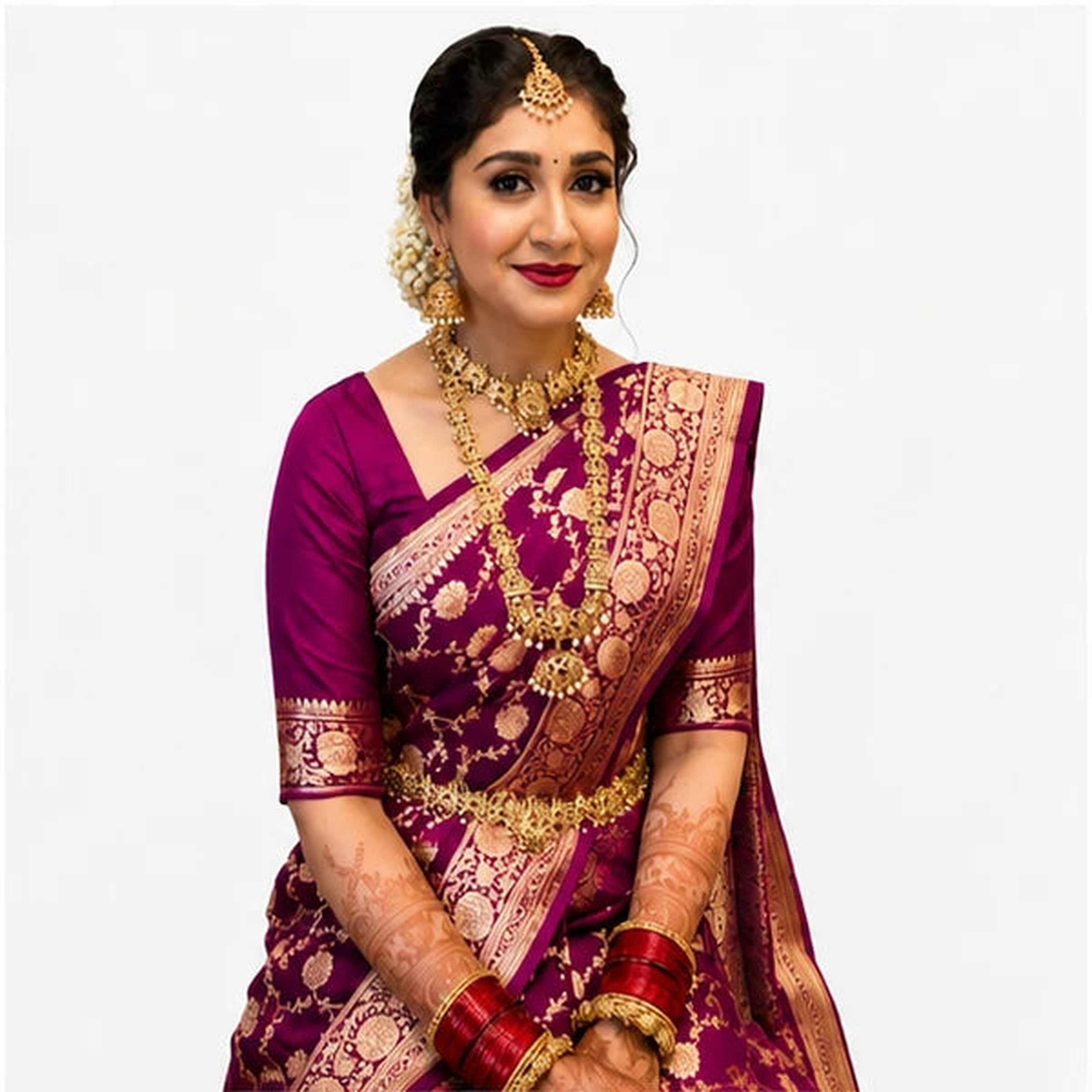 Soft Lichi Silk Saree for Women – Elegant Jacquard Saree with Blouse