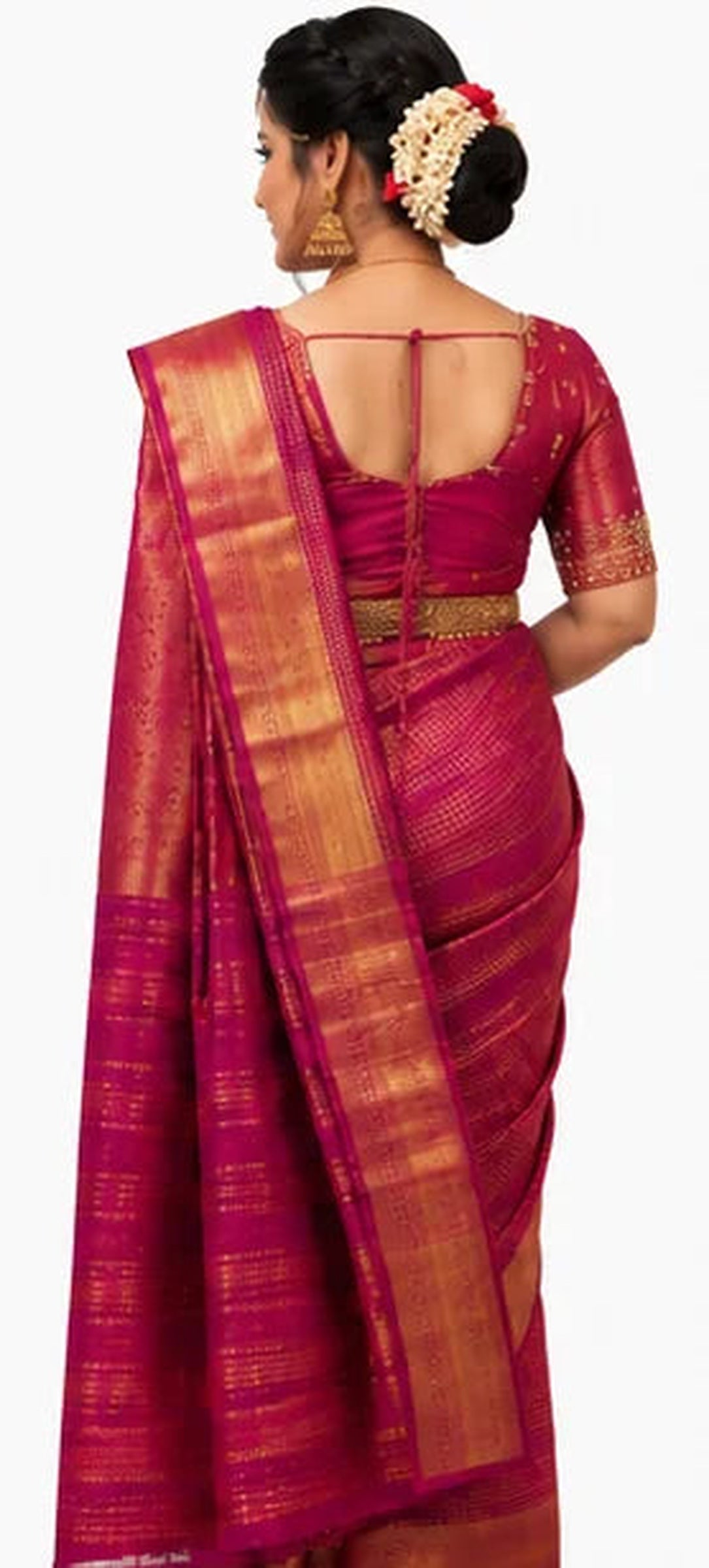 Soft Lichi Silk Saree for Women – Elegant Jacquard Saree with Blouse