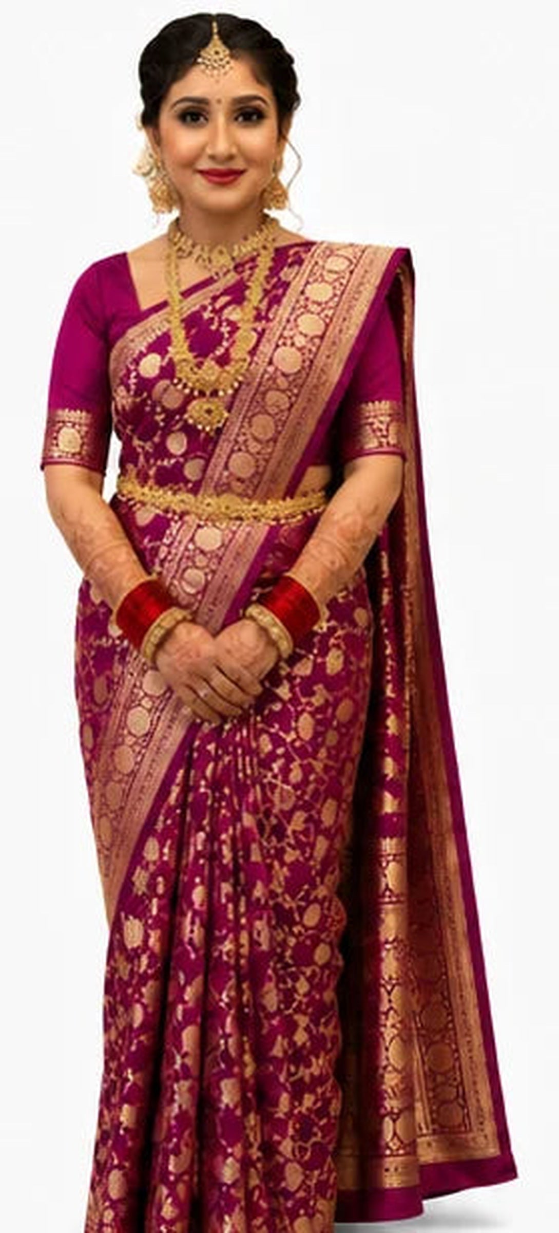 Soft Lichi Silk Saree for Women – Elegant Jacquard Saree with Blouse