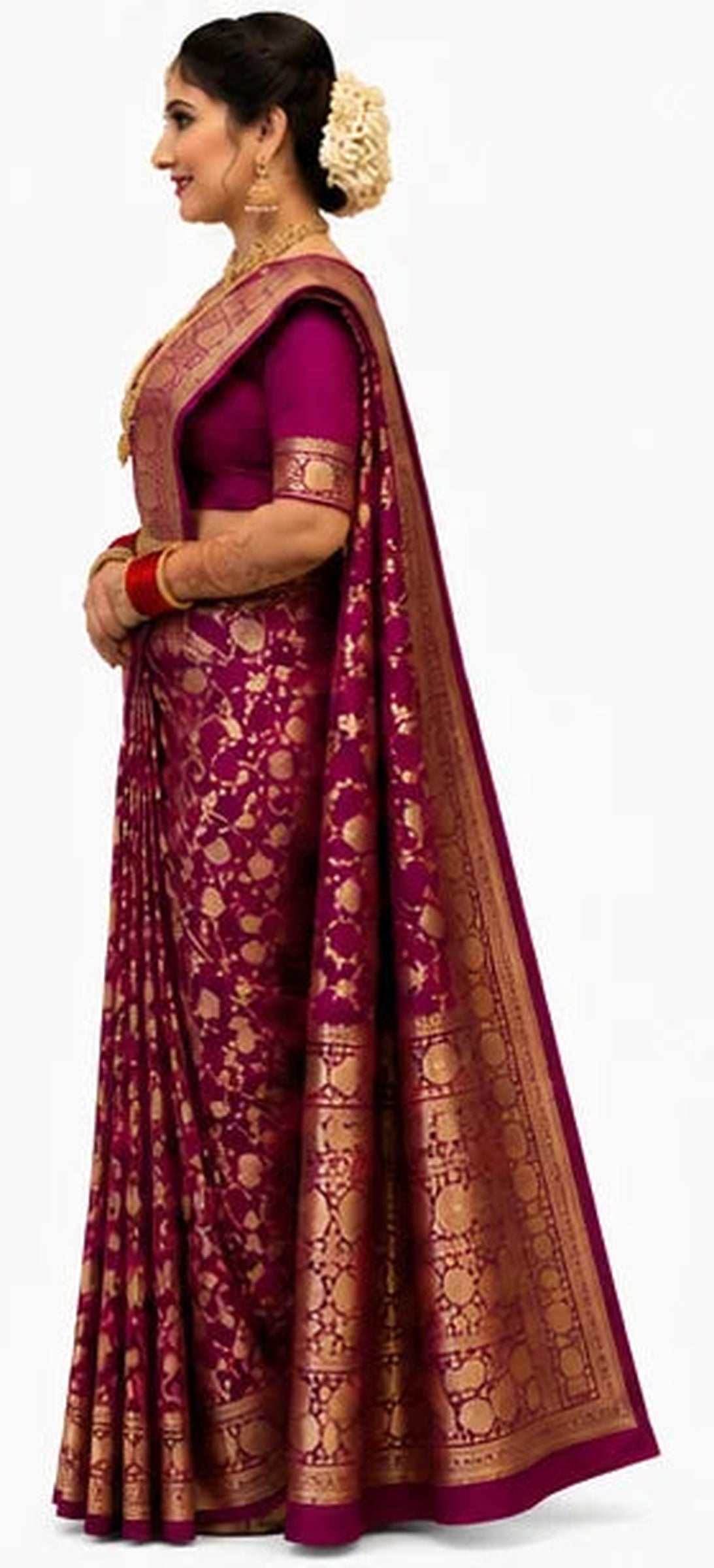 Soft Lichi Silk Saree for Women – Elegant Jacquard Saree with Blouse