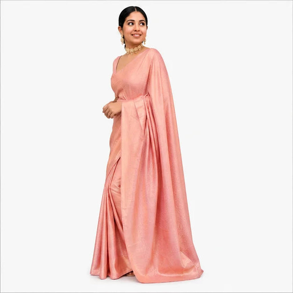 Soft Lichi Silk Saree mit Jacquard Work – Indischer Damen Saree