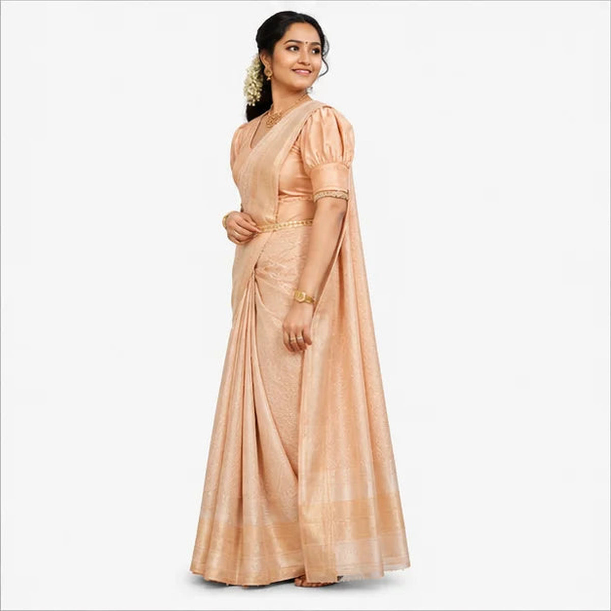 Soft Lichi Silk Saree mit Jacquard Work – Indischer Damen Saree