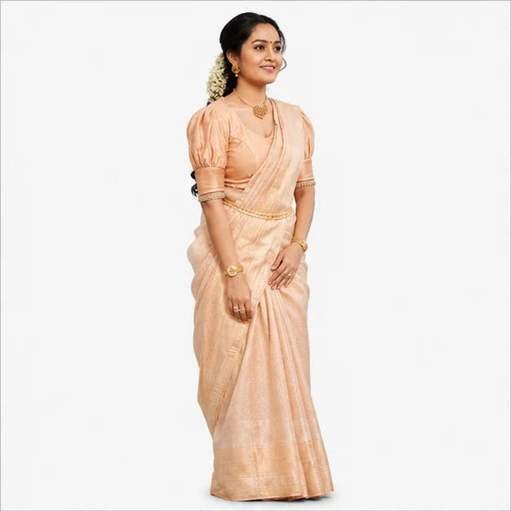 Soft Lichi Silk Saree mit Jacquard Work – Indischer Damen Saree