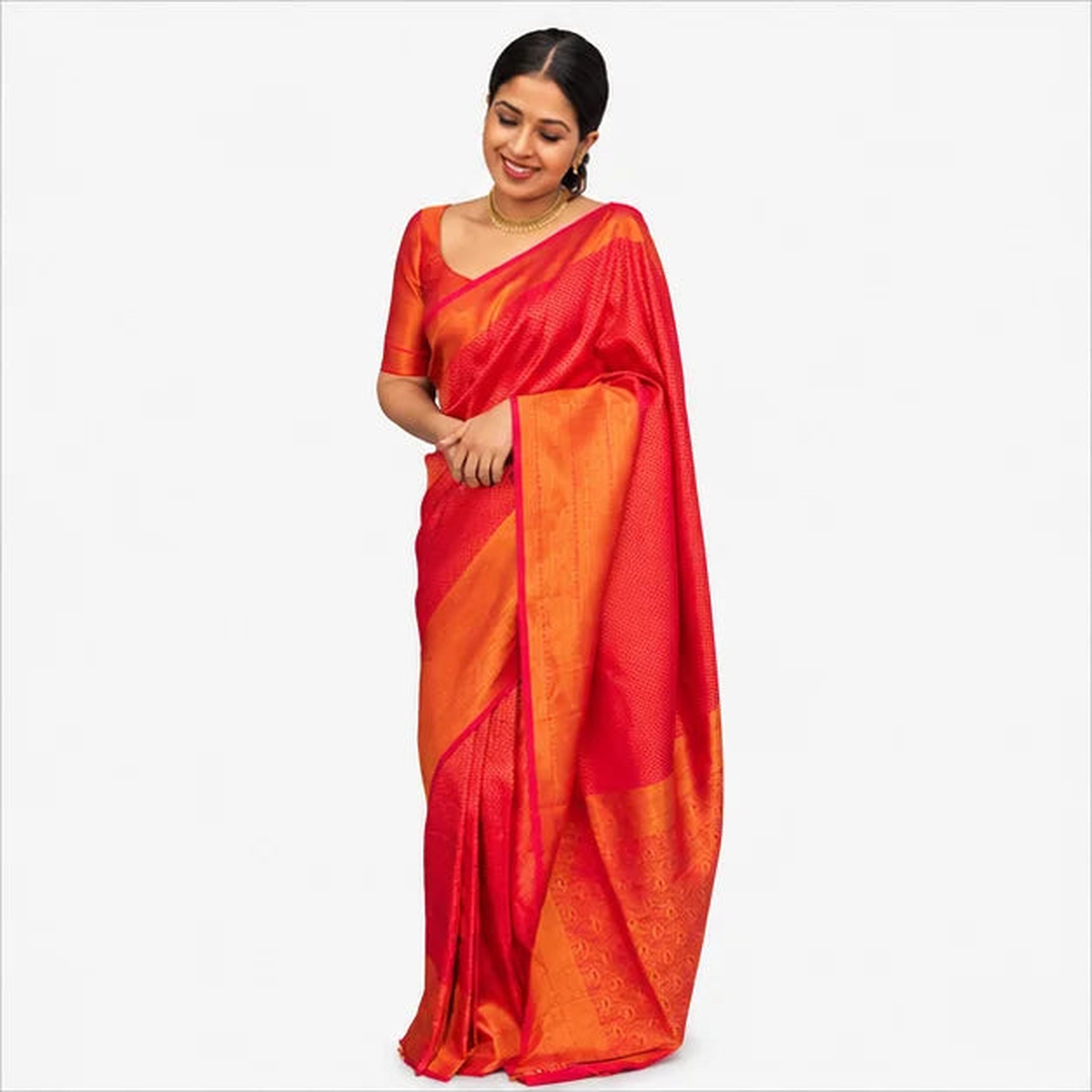 Soft Lichi Silk Saree mit Jacquard Work – Indischer Damen Saree