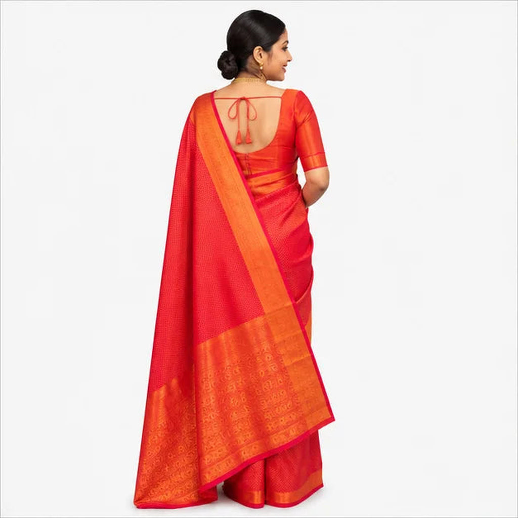 Soft Lichi Silk Saree mit Jacquard Work – Indischer Damen Saree