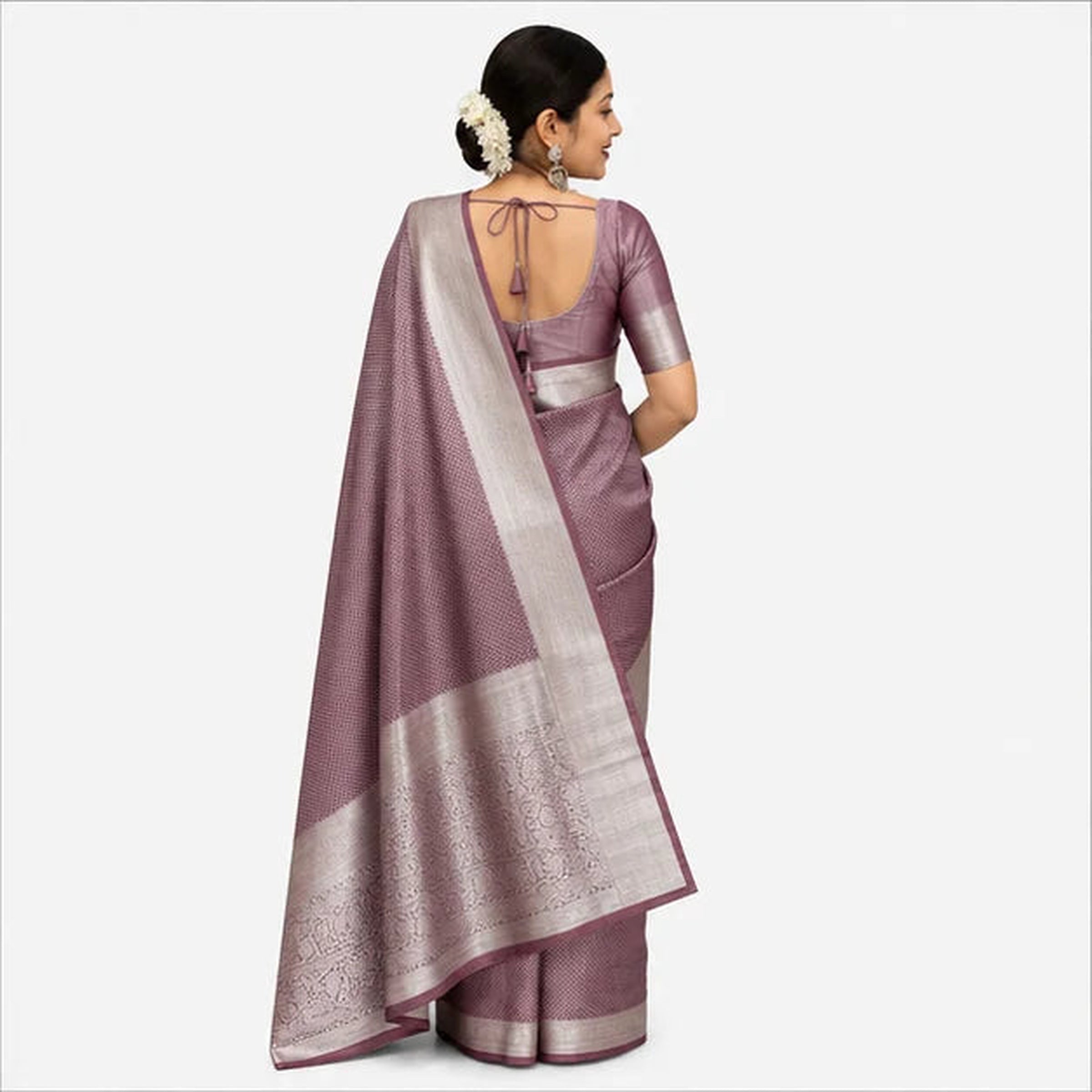Soft Lichi Silk Saree mit Jacquard Work – Indischer Damen Saree