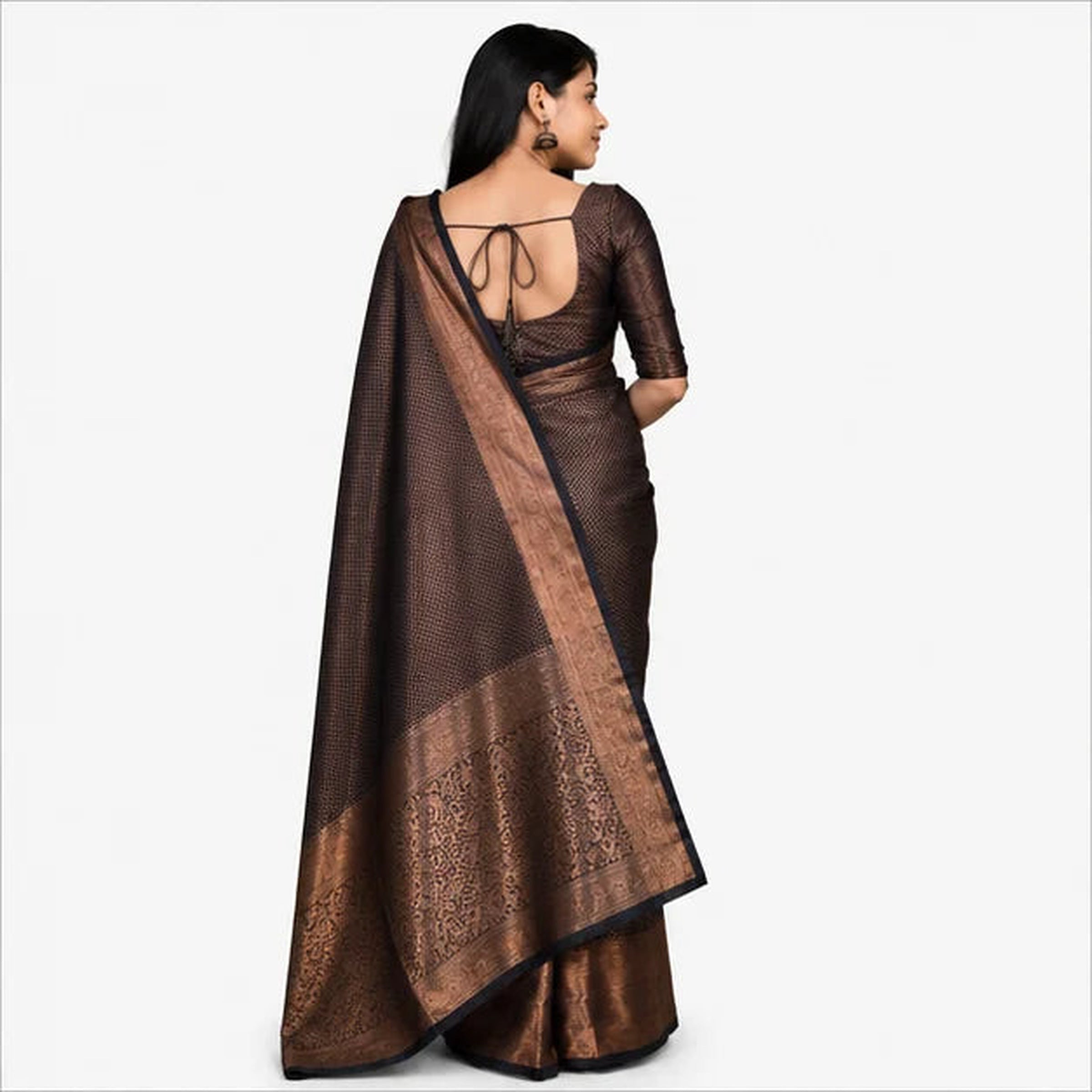 Soft Lichi Silk Saree mit Jacquard Work – Indischer Damen Saree