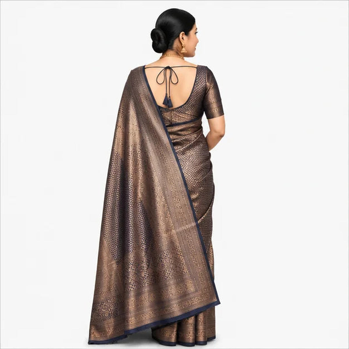 Soft Lichi Silk Saree mit Jacquard Work – Indischer Damen Saree