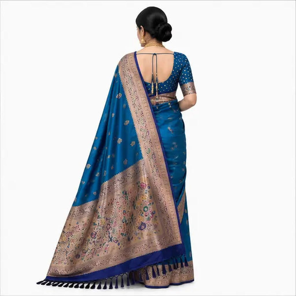 Soft Paithani Silk Saree mit Rich Zari – Indischer Damen Saree
