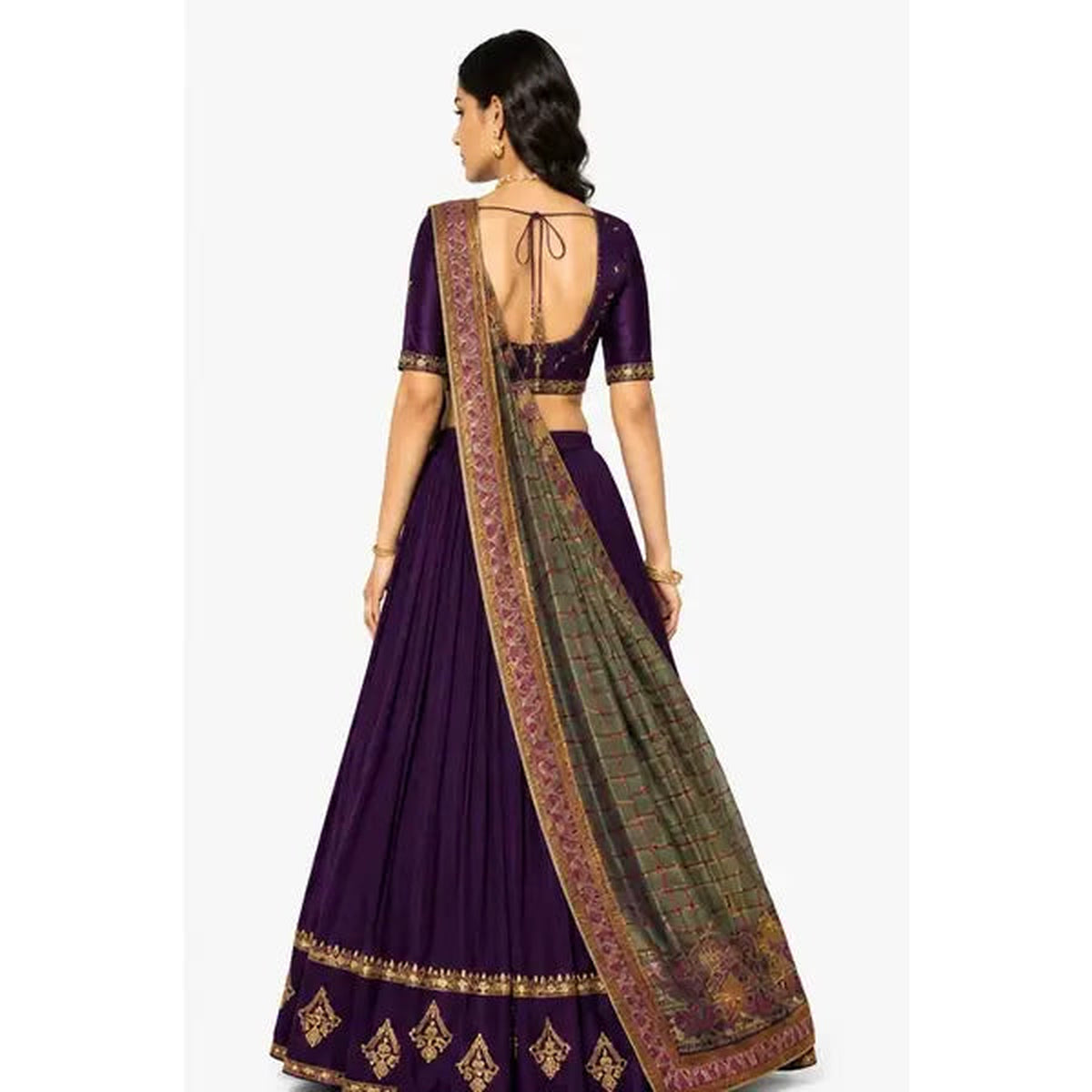 Vichitra Silk Thread Embroidered Lehenga Choli Collection